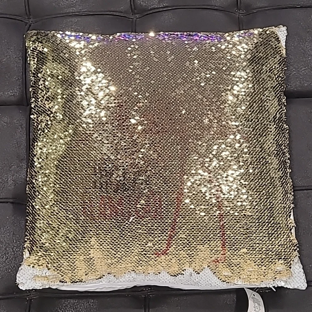 Hola Falmingo Reversible Sequin Pillow